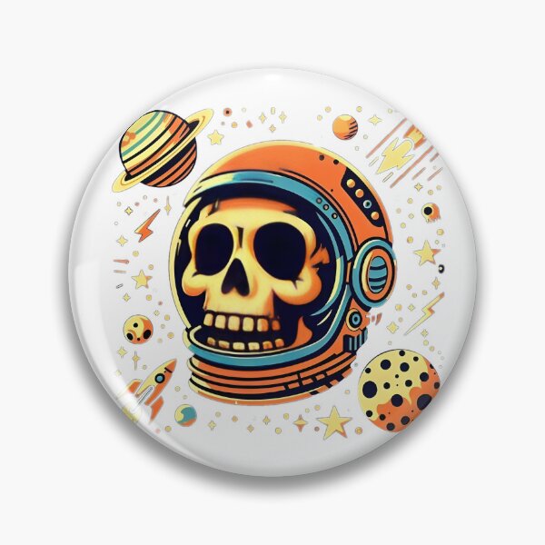 Item preview, Orange Space Astronaut Skull  designed and sold by StickyGuys.