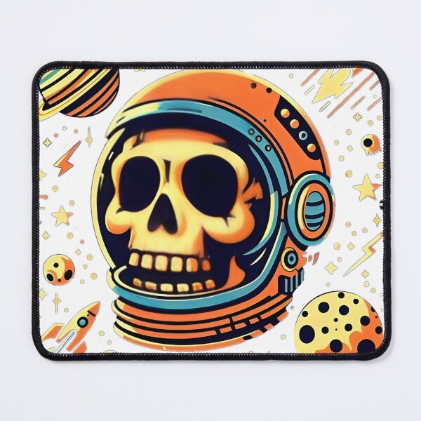 Item preview, Orange Space Astronaut Skull designed and sold by StickyGuys.