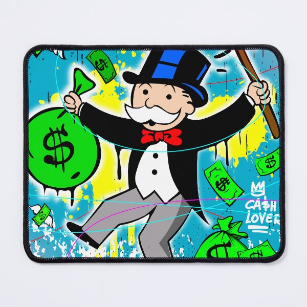 Item preview, Dance of Wealth - Monopoly Man in Money Rain designed and sold by DonVivaldo.