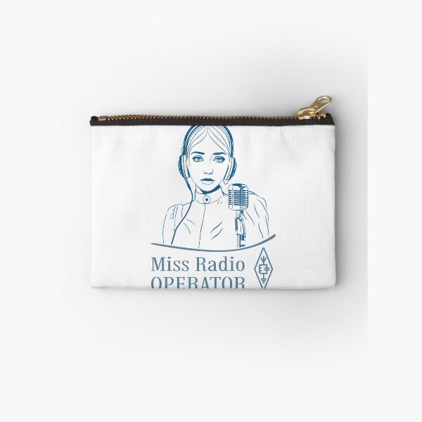 Item preview, Miss Radio Operator - light blue on light (white) designed and sold by tuzlay.