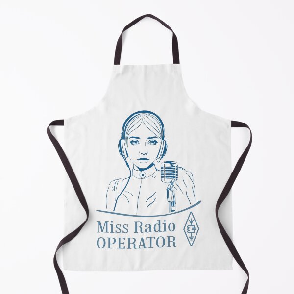 Item preview, Miss Radio Operator - light blue on light (white) designed and sold by tuzlay.