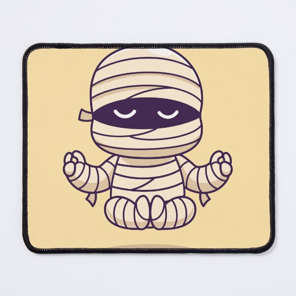 Item preview, cute-mummy-meditation-yoga-cartoon-vector-icon-illustration-holiday-sport-icon-isolated-flat-vector designed and sold by hjian8219.