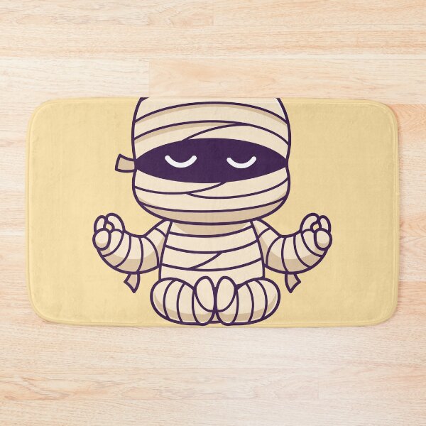Item preview, cute-mummy-meditation-yoga-cartoon-vector-icon-illustration-holiday-sport-icon-isolated-flat-vector designed and sold by hjian8219.