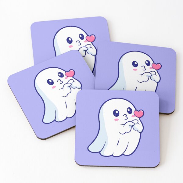 Item preview, Cute Ghost with Love Heart Cartoon Vector Icon Illustration designed and sold by hjian8219.