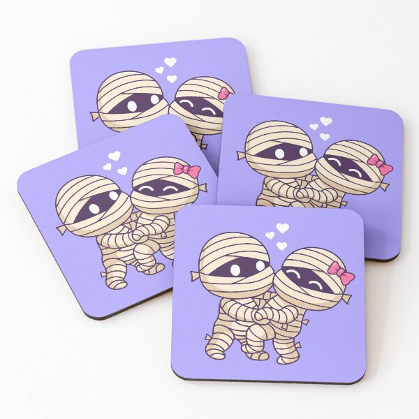 Item preview, Cute Mummy Couple Dance Cartoon Vector Icon Illustration designed and sold by hjian8219.