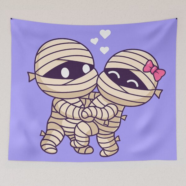 Item preview, Cute Mummy Couple Dance Cartoon Vector Icon Illustration designed and sold by hjian8219.