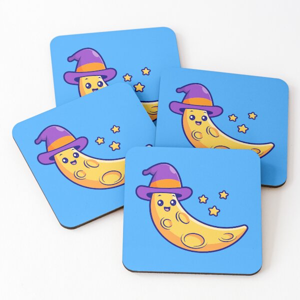Item preview, Cute Witch Moon Cartoon Vector Icon Illustration designed and sold by hjian8219.