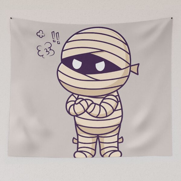 Item preview, Cute Angry Mummy Cartoon Vector Icon Illustration designed and sold by hjian8219.