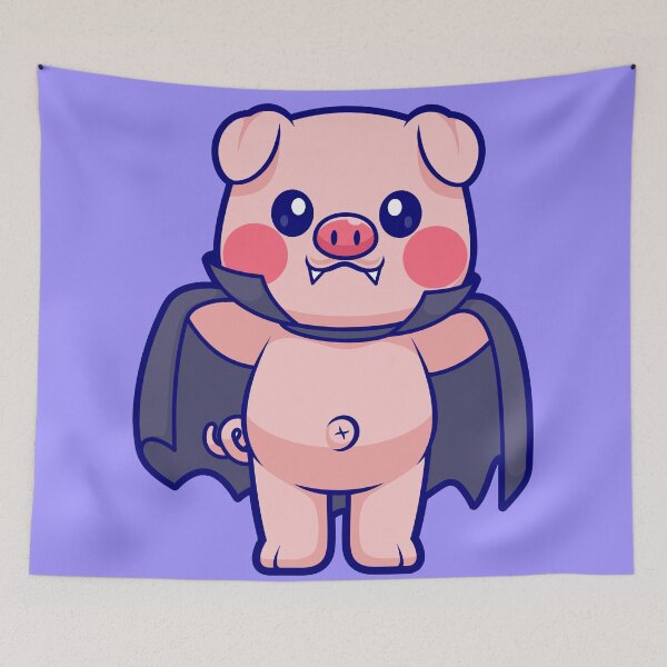 Item preview, Cute Pig Dracula Vampire Cartoon Vector Icon Illustration designed and sold by hjian8219.