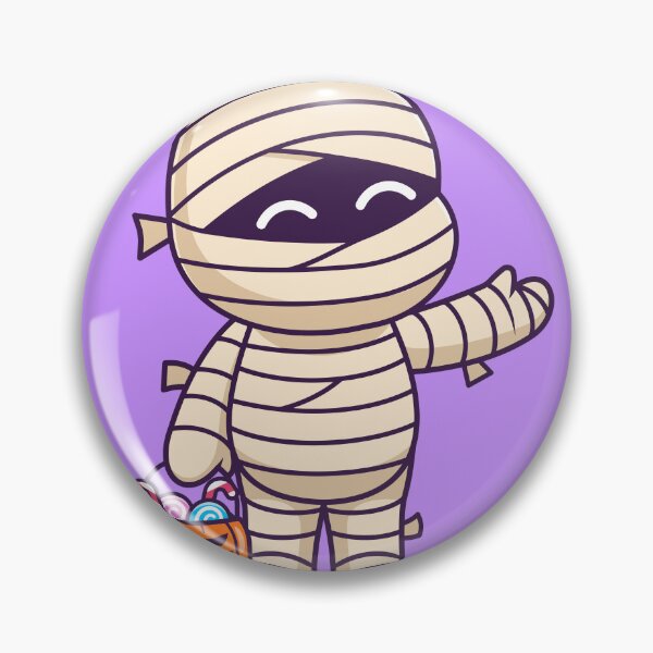 Item preview, Cute Mummy Bringing Candy with Pumpkin Basket Cartoon Vector Icon Illustration designed and sold by hjian8219.