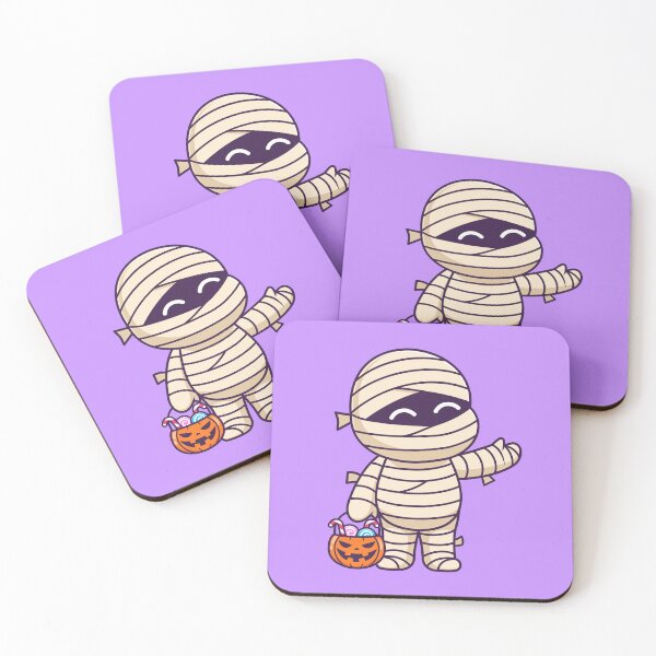 Item preview, Cute Mummy Bringing Candy with Pumpkin Basket Cartoon Vector Icon Illustration designed and sold by hjian8219.
