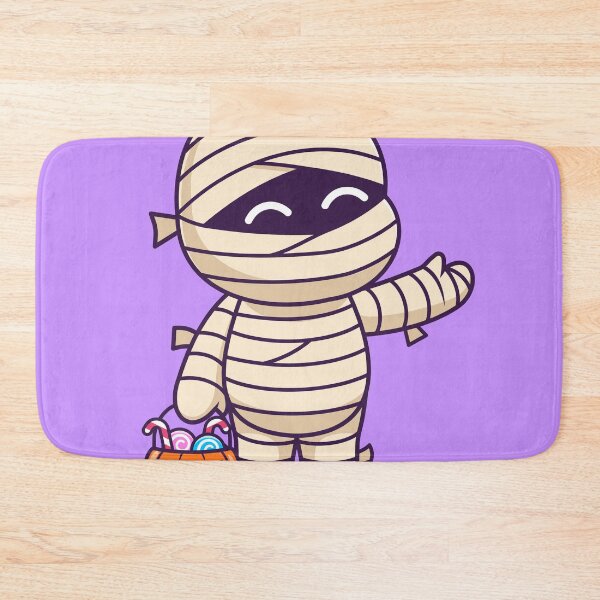 Item preview, Cute Mummy Bringing Candy with Pumpkin Basket Cartoon Vector Icon Illustration designed and sold by hjian8219.