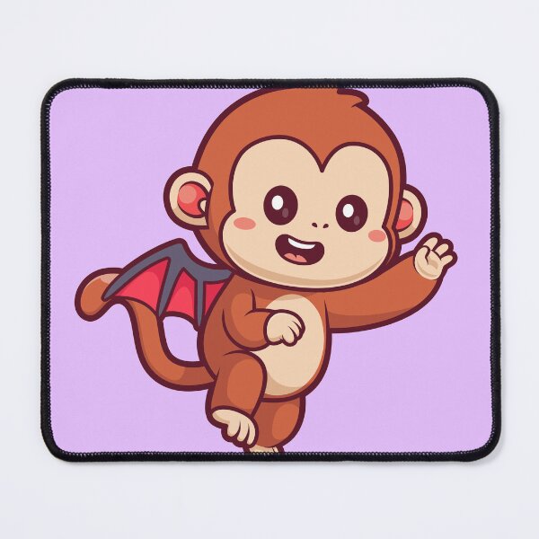 Item preview, Cute Monkey Bat Halloween Cartoon Vector Icon Illustration designed and sold by hjian8219.