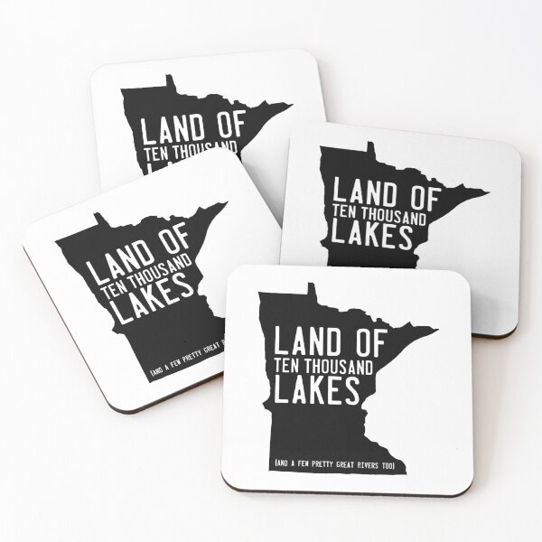 Item preview, Minnesota Land of Ten Thousand Lakes in Black designed and sold by Maren Misner.
