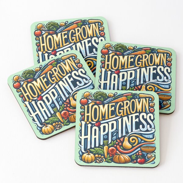 Item preview, Homegrown Happiness, typography designed and sold by maxmaj.