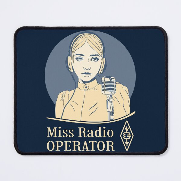 Item preview, Miss Radio Operator - dark blue beige on dark (dark blue) designed and sold by tuzlay.