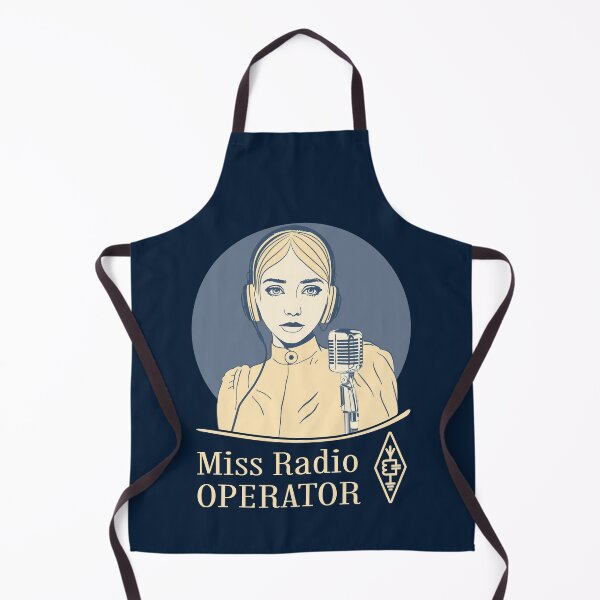 Item preview, Miss Radio Operator - dark blue beige on dark (dark blue) designed and sold by tuzlay.