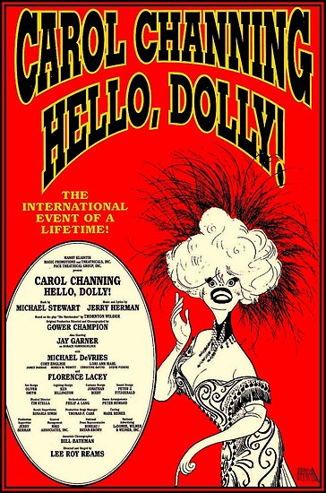 hello dolly vintage carol channing broadway musical print poster by