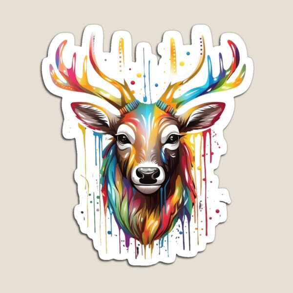 Item preview, Colorful Deer Art tshirt designed and sold by DolynsBox.