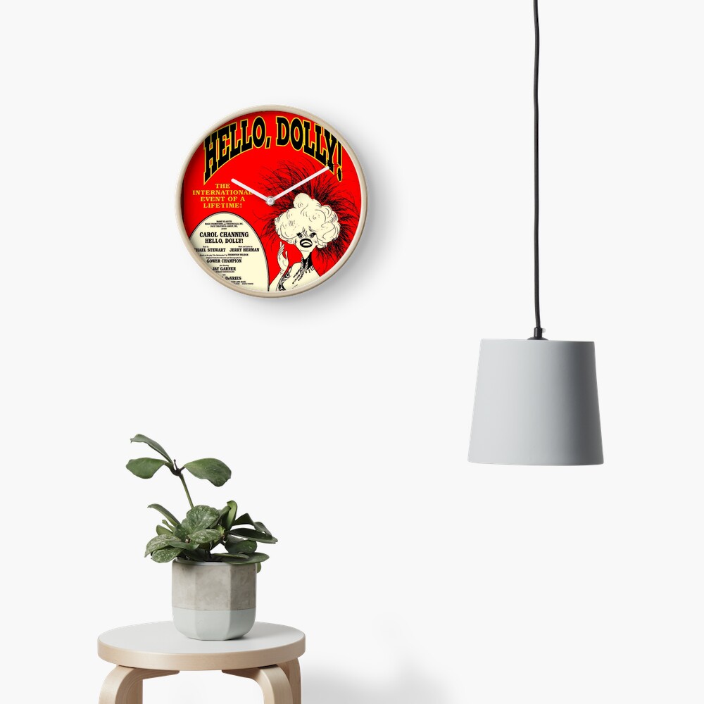 HELLO DOLLY : Vintage Carol Channing Broadway Musical Print Clock