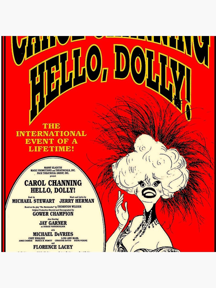 HELLO DOLLY : Vintage Carol Channing Broadway Musical Print by posterbobs