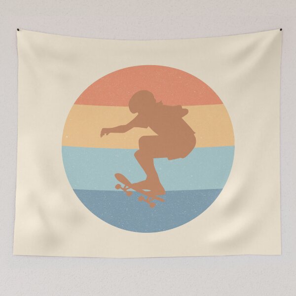 Item preview, Skateboard Worn Pastel Retro Skateboarder Design designed and sold by kakarikihill.
