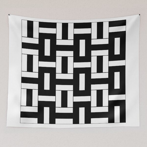 Item preview, Black and white rectangular pattern designed and sold by GetItGiftIt.