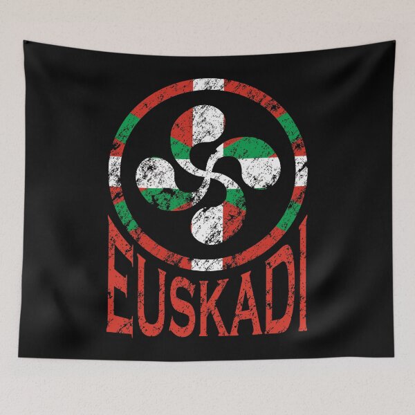 Item preview, Stela of the Basque Country with flag of Euskadi and letters designed and sold by Tshirtspain.