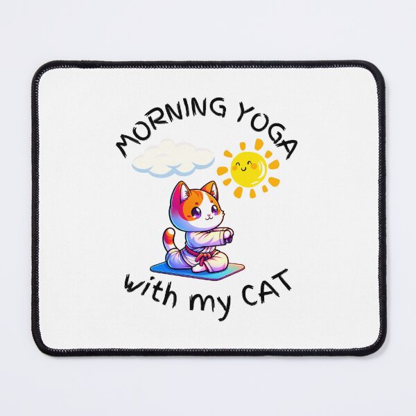Item preview, Morning Yoga With My Cat designed and sold by DivineMovement.