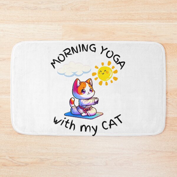 Item preview, Morning Yoga With My Cat designed and sold by DivineMovement.