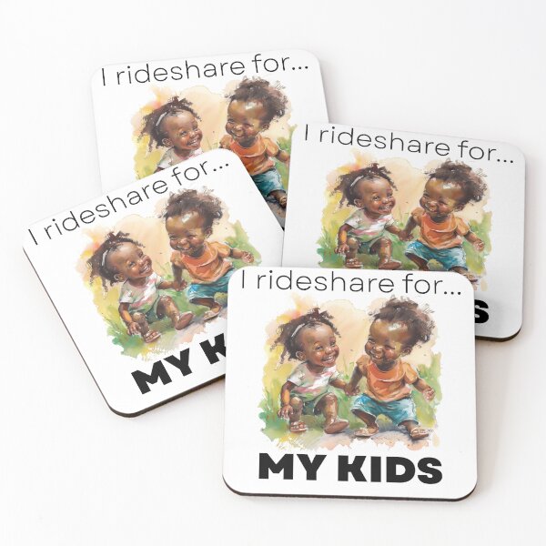 Item preview, RIDESHARE Ready Inspirational Print | "I rideshare for my kids" | Motivational Driver & Rider Art designed and sold by RIDESHAREReady.
