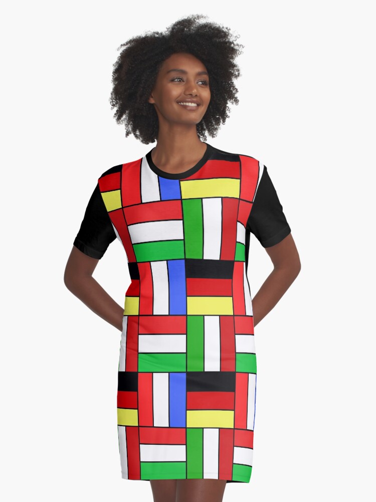 Multi coloured t shirt hot sale dress