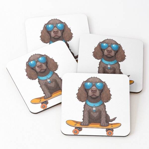 Item preview, American Water Spaniel Dog Skateboarding designed and sold by TheAnimalZ00.