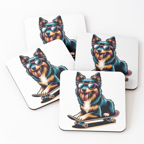 Item preview, Australian Kelpie Dog Skateboarding designed and sold by TheAnimalZ00.
