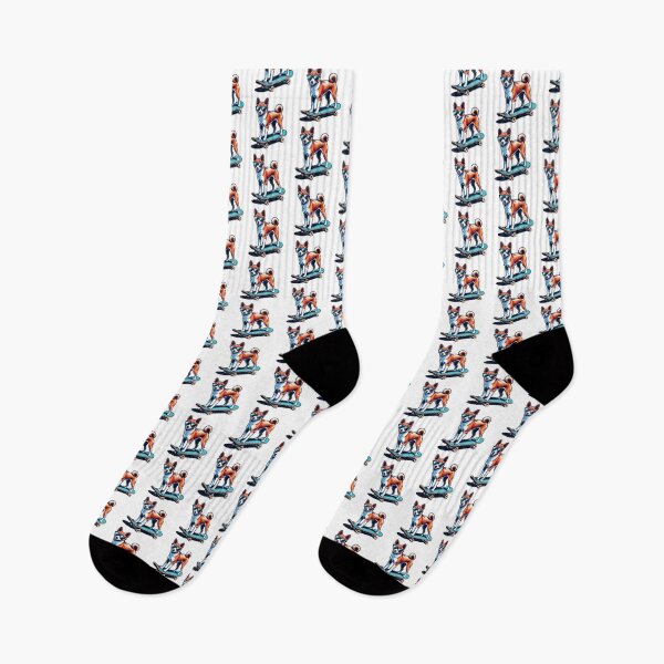 Item preview, Basenji Dog Skateboarding designed and sold by TheAnimalZ00.