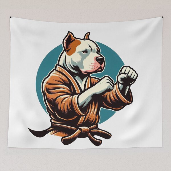 Item preview, Martial Arts Training Pit Bull Dog designed and sold by silklotus.