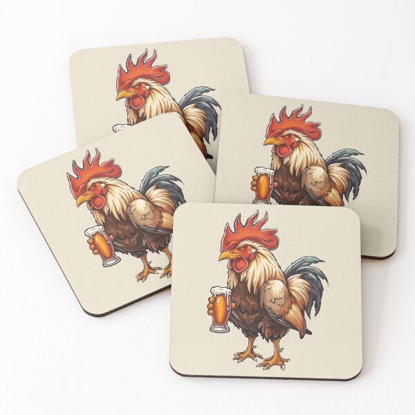 Item preview, Beer Drinking Rooster designed and sold by VelvetRoom.