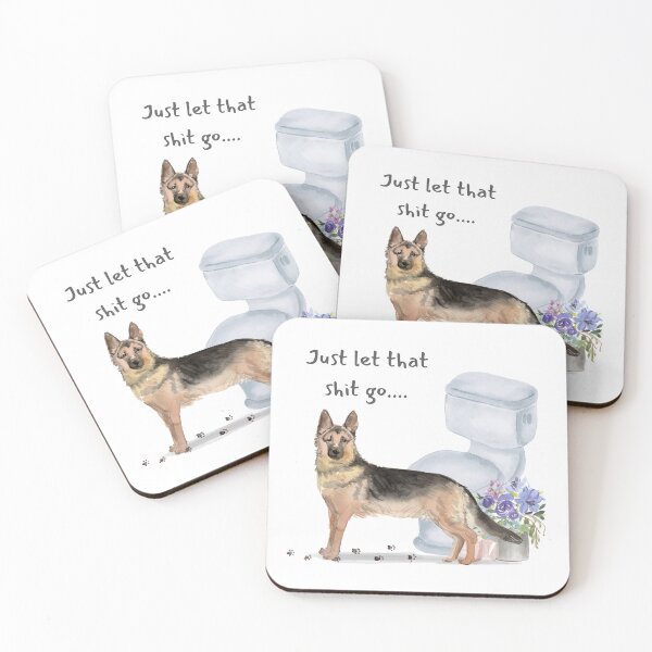 Item preview, German Shepherd Dog Toilet Art designed and sold by beastieboutique.
