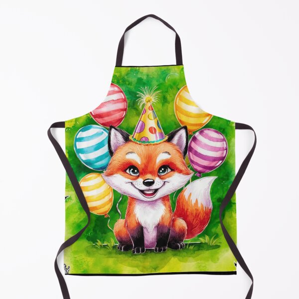 Item preview, Birthday Celebration. Birthday Fox. Adorable fox, birthday balloons, watercolor fox, fox drawing, floral fox designed and sold by FoxVibes.