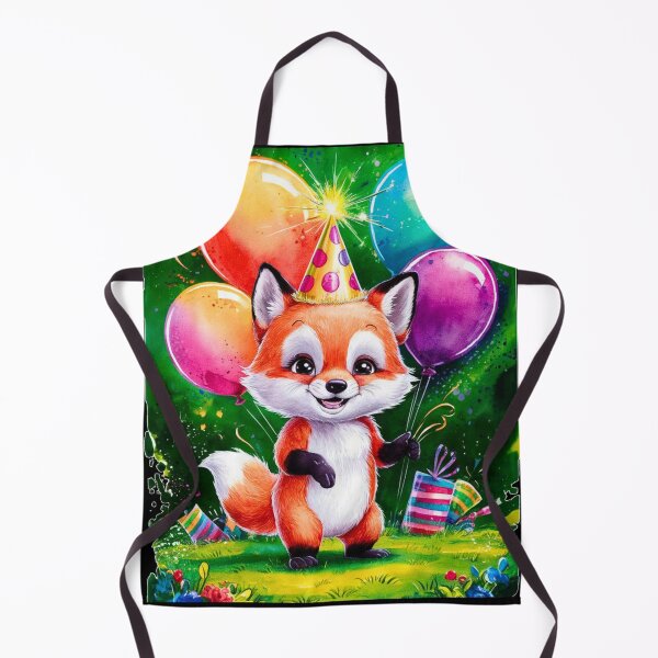 Item preview, Birthday Celebration. Birthday Fox. Adorable fox, birthday balloons, watercolor fox, fox drawing, floral fox designed and sold by FoxVibes.