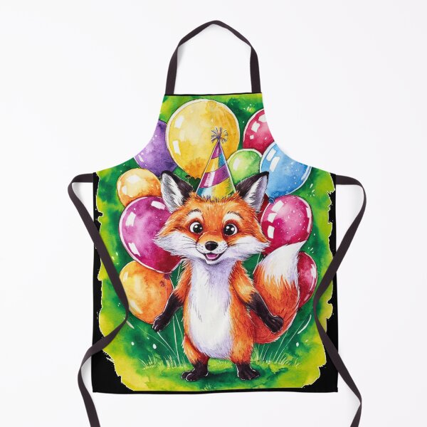Item preview, Birthday Celebration. Birthday Fox. Adorable fox, birthday balloons, watercolor fox, fox drawing, floral fox designed and sold by FoxVibes.