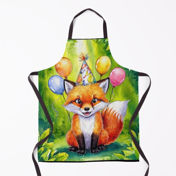 Item preview, Birthday Celebration. Birthday Fox. Adorable fox, birthday balloons, watercolor fox, fox drawing, floral fox designed and sold by FoxVibes.