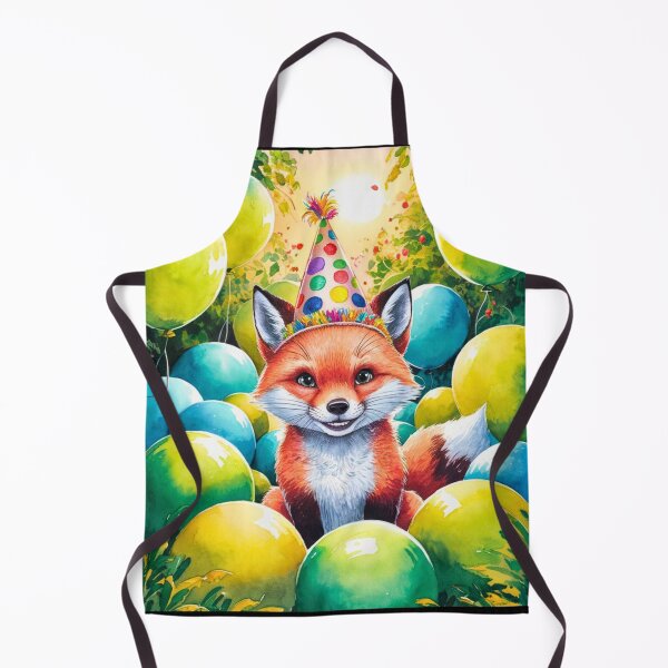 Item preview, Birthday Celebration. Birthday Fox. Adorable fox, birthday balloons, watercolor fox, fox drawing, floral fox designed and sold by FoxVibes.