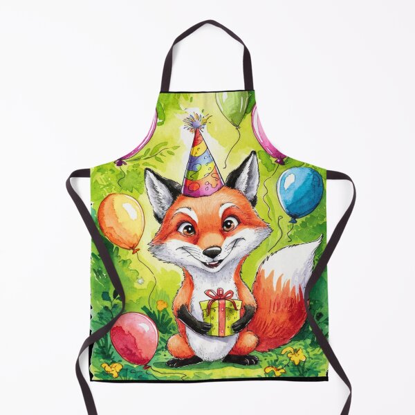 Item preview, Birthday Celebration. Birthday Fox. Adorable fox, birthday balloons, watercolor fox, fox drawing, floral fox designed and sold by FoxVibes.