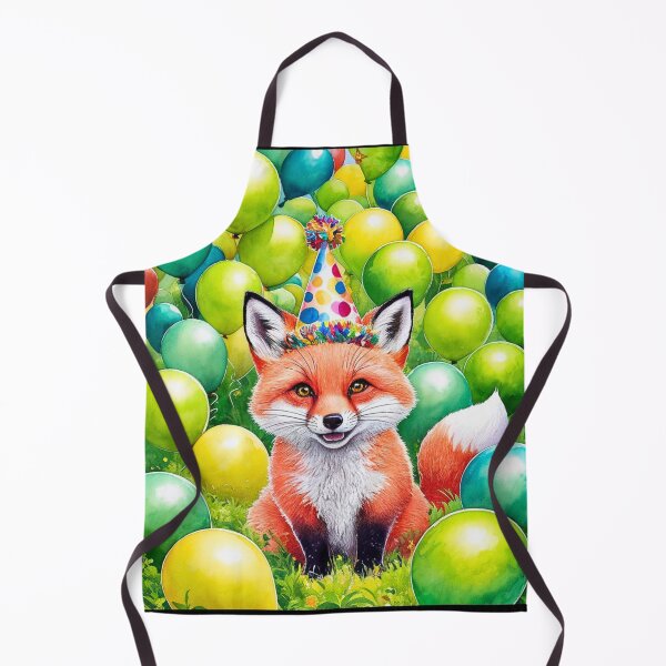 Item preview, Birthday Celebration. Birthday Fox. Adorable fox, birthday balloons, watercolor fox, fox drawing, floral fox designed and sold by FoxVibes.