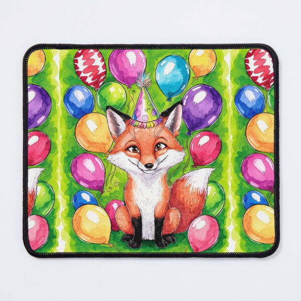 Item preview, Birthday Celebration. Birthday Fox. Adorable fox, birthday balloons, watercolor fox, fox drawing, floral fox designed and sold by FoxVibes.