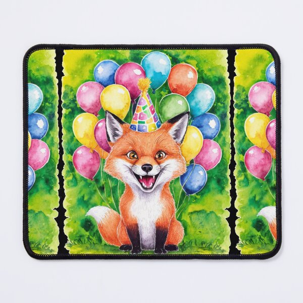 Item preview, Birthday Celebration. Birthday Fox. Adorable fox, birthday balloons, watercolor fox, fox drawing, floral fox designed and sold by FoxVibes.