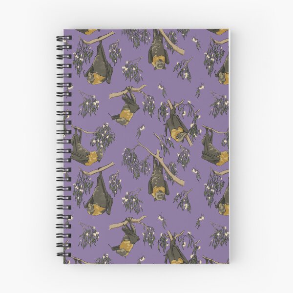Item preview, Foraging flying-foxes - Grey-headed flying-fox pattern - PURPLE designed and sold by KarlyFMixedArts.