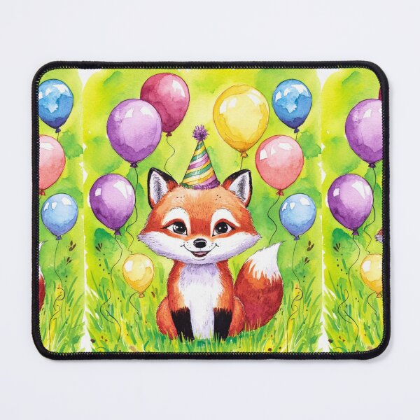 Item preview, Birthday Celebration. Birthday Fox. Adorable fox, birthday balloons, watercolor fox, fox drawing, floral fox designed and sold by FoxVibes.