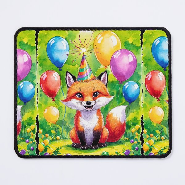 Item preview, Birthday Celebration. Birthday Fox. Adorable fox, birthday balloons, watercolor fox, fox drawing, floral fox designed and sold by FoxVibes.